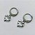 BRINCO EM AÇO INOXIDÁVEL - BRINCOS ARGOLAS DE PRESSÃO COM PINGENTE CORAÇÃO VAZADO 8MM - COMPOSIÇÃO: AÇO INOXIDÁVEL - (AÇO1750)- ACBR000279 - Imagem 2