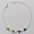 PULSEIRA FOLHEADA A PRATA COM 50 MILÉSIMOS + VERNIZ DIAMOND - PULSEIRA COM OLHOS GREGOS COLORIDOS - TAMANHO: 16CM + EXTENSOR E FECHO LAGOSTA - (PRA107)PRPS001113 - Imagem 1