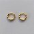 BRINCO FOLHEADO A OURO - BANHADO COM 5 MILÉSIMOS + VERNIZ DIAMOND - (BA794ZD) BRINCO ARGOLA DE PRESSÃO TRANÇADO  3X10MM (OURO122) OUBR000219 - Imagem 2