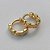 BRINCO FOLHEADO A OURO - BANHADO COM 5 MILÉSIMOS + VERNIZ DIAMOND - (BA794ZD) BRINCO ARGOLA DE PRESSÃO TRANÇADO  3X10MM (OURO122) OUBR000219 - Imagem 1
