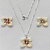 CONJUNTO FOLHEADO A PRATA COM 50 MILÉSIMOS + VERNIZ DIAMOND - CONJUNTO COM CORRENTE VENEZIANA 45CM -BRINCOS DE PINO E PINGENTES EM FLORES ESMALTADAS BRANCA 16X19MM (PRA109) PRCJ000133 - Imagem 1