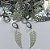 BRINCO EM AÇO INOXIDÁVEL - BRINCO ARGOLINHA DE PRESSÃO COM PINGENTE FOLHA VAZADA 11X37MM - COMPOSIÇÃO: AÇO INOXIDÁVEL (AÇO1780) ACBR000310 - Imagem 1