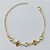 PULSEIRA FOLHEADA A OURO - BANHADO COM 3 MILÉSIMOS + VERNIZ DIAMOND - PULSEIRA 16CM COM TREVO E PEDRA CRISTAL OUPS000051 - Imagem 1