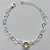 PULSEIRA FOLHEADA A PRATA COM 50 MILÉSIMOS + VERNIZ DIAMOND - CORRENTE CORAÇÃO 17CM + EXTENSOR E FECHO LAGOSTA - PINGENTE EM ZIRCÔNIA AMARELO 9MM (PRA150) PRPS001120 - Imagem 1