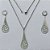 CONJUNTO EM AÇO INOXIDÁVEL - (AÇO13) GARGANTILHA COM CORRENTE 50CM E PINGENTE GOTA COM DETALHES VAZADOS 16X44MM - COMPOSIÇÃO: AÇO INOXIDÁVEL - (AÇO1791) ACCJ000081 - Imagem 1