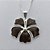 CONJUNTO FOLHEADO A PRATA COM 50 MILÉSIMOS + VERNIZ DIAMOND - CONJUNTO COM CORRENTE VENEZIANA 45CM - BRINCOS DE PINO E PINGENTES EM FLORES ESMALTADAS MARRON 25X23MM - (PRA159)PRCJ000152 - Imagem 2