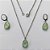 CONJUNTO EM AÇO INOXIDÁVEL - (AÇO03) GARGANTILHA COM CORRENTE 50CM E PINGENTE EM RESINA VERDE COM BRILHOS 3X7 - COMPOSIÇÃO: AÇO INOXIDÁVEL - (AÇO1799) ACCJ000084 - Imagem 1