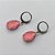 BRINCO EM AÇO INOXIDÁVEL - BRINCO ARGOLINHA DE PRESSÃO COM PINGENTE EM RESINA ROSA COM BRILHOS 3X7MM - COMPOSIÇÃO: AÇO INOXIDÁVEL - (AÇO1800)ACBR000317 - Imagem 2