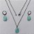 CONJUNTO EM AÇO INOXIDÁVEL - (AÇO03) GARGANTILHA COM CORRENTE 50CM E PINGENTE EM RESINA AZUL COM BRILHOS 3X7MM - COMPOSIÇÃO: AÇO INOXIDÁVEL - AÇO1812 ACCJ000087 - Imagem 1