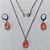 CONJUNTO EM AÇO INOXIDÁVEL - (AÇO03) GARGANTILHA COM CORRENTE 50CM E PINGENTE EM RESINA SALMÃO 3X7MM - COMPOSIÇÃO: AÇO INOXIDÁVEL - (AÇO1827)ACCJ000090 - Imagem 1