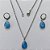CONJUNTO EM AÇO INOXIDÁVEL - (AÇO03) GARGANTILHA COM CORRENTE 50CM E PINGENTE EM RESINA AZUL COM BRILHOS 3X7MM - COMPOSIÇÃO: AÇO INOXIDÁVEL - (AÇO1828) ACCJ000091 - Imagem 1