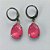 BRINCO EM AÇO INOXIDÁVEL - BRINCO ARGOLINHA DE PRESSÃO COM PINGENTE EM RESINA ROSA 3X7MM - COMPOSIÇÃO: AÇO INOXIDÁVEL - (AÇO1829) ACBR000327 - Imagem 1