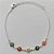 PULSEIRA FOLHEADA A PRATA COM 50 MILÉSIMOS + VERNIZ DIAMOND - PULSEIRA COM MARGARIDAS COLORIDAS - TAMANHO: 17CM + EXTENSOR E  FECHO LAGOSTA (PRA171) PRPS001127 - Imagem 1