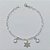 PULSEIRA FOLHEADA A PRATA COM 50 MILÉSIMOS + VERNIZ DIAMOND - PULSEIRA COM CORRENTE CORAÇÃO COM PEDRAS CRISTAIS E ESTRELA LISA - TAMANHO: 17CM PRPS001128 - Imagem 1