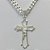 GARGANTILHA FOLHEADA A PRATA COM 80 MILÉSIMOS + VERNIZ CATAFORÉTICO - GARGANTILHA CORRENTE 60CM PINGENTE CRUCIFIXO FACE DE CRISTO 40X26MM - LARGURA 4MM E FECHO LAGOSTA (PRA173) PRGG001400 - Imagem 2