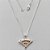 GARGANTILHA FOLHEADA A PRATA COM 50 MILÉSIMOS + VERNIZ DIAMOND- GARGANTILHA CORRENTE VENEZIANA 45CM PINGENTE LEQUE COM MICRO ZIRCÔNIAS LARANJA 17X12MM - FECHO LAGOSTA (PRA181) PRGG001406 - Imagem 1