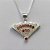 GARGANTILHA FOLHEADA A PRATA COM 50 MILÉSIMOS + VERNIZ DIAMOND- GARGANTILHA CORRENTE VENEZIANA 45CM PINGENTE LEQUE COM MICRO ZIRCÔNIAS LARANJA 17X12MM - FECHO LAGOSTA (PRA181) PRGG001406 - Imagem 2