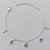 PULSEIRA FOLHEADA A PRATA COM 50 MILÉSIMOS + VERNIZ DIAMOND - PULSEIRA BOLINHAS LISAS COM STRASS- TAMANHO: 16CM + EXTENSOR E  FECHO LAGOSTA PRA188 PRPS001131 - Imagem 1