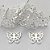 BRINCO FOLHEADA A PRATA COM 50 MILÉSIMOS + VERNIZ DIAMOND - BRINCO BORBOLETA VAZADA 11MM (PRA189) PRBR001104 - Imagem 1