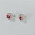 CONJUNTO FOLHEADO A PRATA COM 50 MILÉSIMOS  + VERNIZ DIAMOND CORRENTE CADEADO 45CM PINGENTE E BRINCOS DE PINOS REDONDO COM ZIRCÔNIA ROSA E CRAVEJADO EM MICROS ZIRCÔNIAS CRISTAIS 13MM PRCJ000160 - Imagem 3