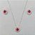 CONJUNTO FOLHEADO A PRATA COM 50 MILÉSIMOS  + VERNIZ DIAMOND CORRENTE CADEADO 45CM PINGENTE E BRINCOS DE PINOS REDONDO COM ZIRCÔNIA ROSA E CRAVEJADO EM MICROS ZIRCÔNIAS CRISTAIS 13MM PRCJ000160 - Imagem 1