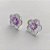 CONJUNTO FOLHEADO A PRATA COM 50 MILÉSIMOS + VERNIZ DIAMOND - CONJUNTO COM CORRENTE VENEZIANA 45CM - BRINCOS DE PINO FLOR ESMALTADA 15MM E PINGENTE EM FLOR ESMALTADA BRANCA / LILÁS  22MM - (PRA239) PRCJ000170 - Imagem 2
