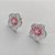 CONJUNTO FOLHEADO A PRATA COM 50 MILÉSIMOS + VERNIZ DIAMOND - CONJUNTO COM CORRENTE VENEZIANA 45CM - BRINCOS DE PINO FLOR ESMALTADA 15MM E PINGENTE EM FLOR ESMALTADA BRANCA / ROSA 22MM - (PRA241) PRCJ000172 - Imagem 2