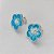 CONJUNTO FOLHEADO A PRATA COM 50 MILÉSIMOS + VERNIZ DIAMOND - CONJUNTO COM CORRENTE VENEZIANA 45CM - BRINCOS DE PINO FLOR ESMALTADA 15MM E PINGENTE EM FLOR ESMALTADA AZUL / BRANCA 22MM - (PRA242) PRCJ000173 - Imagem 2