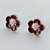 CONJUNTO FOLHEADO A PRATA COM 50 MILÉSIMOS + VERNIZ DIAMOND - CONJUNTO COM CORRENTE VENEZIANA 45CM - BRINCOS DE PINO FLOR ESMALTADA 15MM E PINGENTE EM FLOR ESMALTADA VERMELHO E BRANCO 23MM - (PRA228) PRCJ000181 - Imagem 2