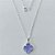 GARGANTILHA FOLHEADA A PRATA COM 50 MILÉSIMOS + VERNIZ DIAMOND - GARGANTILHA CORRENTE VENEZIANA 45CM PINGENTE TREVO LILÁS 13MM PRGG001422 - Imagem 1