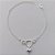 PULSEIRA FOLHEADA A PRATA COM 50 MILÉSIMOS + VERNIZ DIAMOND - PULSEIRA 18CM + EXTENSOR COM ELEMENTOS VAZADOS E CORAÇÃO DUPLO - (PRA270) PRPS001141 - Imagem 1
