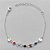 PULSEIRA FOLHEADA A PRATA COM 50 MILÉSIMOS + VERNIZ DIAMOND - PULSEIRA 16CM + EXTENSOR COM PEDRA CRISTAIS COLORIDAS E BOLINHAS LISAS - (PRA275) PRPS001145 - Imagem 1