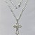 GARGANTILHA FOLHEADA A PRATA COM 80 MILÉSIMOS + VERNIZ CATAFORÉTICO - GARGANTILHA CORRENTE 2X2 48CM PINGENTE CRUCIFIXO FACE DE CRISTO 40X26MM - LARGURA 3MM E FECHO LAGOSTA (PRA284) PRGG001424 - Imagem 1