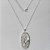 GARGANTILHA FOLHEADA A PRATA COM 50 MILÉSIMOS + VERNIZ DIAMOND - GARGANTILHA CORRENTE CADEADO 40CM PINGENTE NOSSA SENHORA APARECIDA COM MICRO ZIRCÔNIAS 17X30MM - FECHO LAGOSTA (PRA286) PRGG001425 - Imagem 1