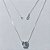GARGANTILHA FOLHEADA A PRATA COM 50 MILÉSIMOS + VERNIZ DIAMOND - CORRENTE VENEZIANA 45CM PINGENTE FORMATO CORAÇÃO ZIRCÔNIA CRISTAL 10MM - FECHO LAGOSTA + EXTENSOR - PRGG001426 - Imagem 1