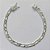 PULSEIRA FOLHEADA A PRATA COM 50 MILÉSIMOS + VERNIZ DIAMOND - PULSEIRA 1X1 19CM LARGURA 5MM - FECHO GAVETA COM TRAVA (PRA288) PRPS001147 - Imagem 1