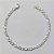PULSEIRA FOLHEADA A PRATA COM 50 MILÉSIMOS  + VERNIZ DIAMOND PULSEIRA 3X1 18CM LARGURA 3MM (PRA297) PRPS001150 - Imagem 1