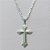 GARGANTILHA FOLHEADA A PRATA COM 50 MILÉSIMOS + VERNIZ DIAMOND - GARGANTILHA CORRENTE 40CM PINGENTE CRUCIFIXO DESENHADO 19X30MM - (PRA308) PRGG001431 - Imagem 2