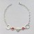 PULSEIRA FOLHEADA A PRATA COM 50 MILÉSIMOS + VERNIZ DIAMOND - PULSEIRA COM CORAÇÃO E PEDRA CRISTAL ROSA - TAMANHO: 19CM E  FECHO LAGOSTA (PRA313) PRPS001152 - Imagem 1