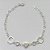 PULSEIRA FOLHEADA A PRATA COM 50 MILÉSIMOS + VERNIZ DIAMOND - PULSEIRA COM CORAÇÃO E PEDRA CRISTAL - TAMANHO: 19CM E  FECHO LAGOSTA (PRA314) PRPS001153 - Imagem 1