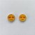 BRINCO FOLHEADO A OURO - BANHADO COM 5 MILÉSIMOS + VERNIZ DIAMOND - BRINCO DE PINO REDONDO CARINHA COM CORAÇÃO 7MM - (OURO296) OUBR000223 - Imagem 1