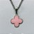GARGANTILHA EM AÇO INOXIDÁVEL -  GARGANTILHA COM CORRENTE 42CM E PINGENTE TREVO ROSA 11MM - COMPOSIÇÃO: AÇO INOXIDÁVEL - (AÇO1940) ACGG000389 - Imagem 2