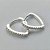 BRINCO FOLHEADA A PRATA COM 50 MILÉSIMOS + VERNIZ DIAMOND - BRINCO ARGOLA COM 1 FILEIRA DE MICRO ZIRCÔNIAS 15MM (PRA320) PRBR001127 - Imagem 1