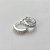 BRINCO FOLHEADA A PRATA COM 50 MILÉSIMOS + VERNIZ DIAMOND - BRINCO ARGOLA COM 2 FILEIRAS DE MICRO ZIRCÔNIAS 13MM PRBR001135 - Imagem 1