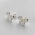 BRINCO FOLHEADA A PRATA COM 50 MILÉSIMOS + VERNIZ DIAMOND - BRINCO DE PINO BORBOLETA 9MM (PRA332)(PAR) PRBR001138 - Imagem 2
