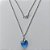 GARGANTILHA EM AÇO INOXIDÁVEL -  GARGANTILHA COM CORRENTE (03) 50CM E PINGENTE+ CORAÇÃO CRISTAL AZUL 13MM - COMPOSIÇÃO: AÇO INOXIDÁVEL - (AÇO1943) ACGG000392 - Imagem 1