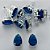 BRINCO FOLHEADA A PRATA COM 50 MILÉSIMOS + VERNIZ DIAMOND - BRINCO DE PINO BASE ALTA FUSÃO AZUL ESCURO 10X14MM (PRA337)(PAR) PRBR001143 - Imagem 1