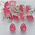 BRINCO FOLHEADA A PRATA COM 50 MILÉSIMOS + VERNIZ DIAMOND - BRINCO DE PINO BASE ALTA FUSÃO PINK 10X14MM (PRA340)(PAR) PRBR001146 - Imagem 1