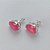 BRINCO FOLHEADA A PRATA COM 50 MILÉSIMOS + VERNIZ DIAMOND - BRINCO DE PINO BASE ALTA FUSÃO PINK 10X14MM (PRA340)(PAR) PRBR001146 - Imagem 2
