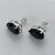 BRINCO FOLHEADA A PRATA COM 50 MILÉSIMOS + VERNIZ DIAMOND - BRINCO DE PINO BASE ALTA FUSÃO PRETA 10X14MM (PRA342)(PAR) PRBR001148 - Imagem 2